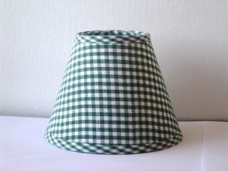 Green Gingham Chandelier Lampshade