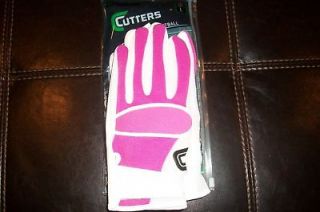 Cutters Original Receiver Football Gloves Pink Mens Medium New