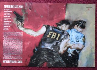 Magazine Article Terrorism? by David F. Gates w/ Kent Williams Art