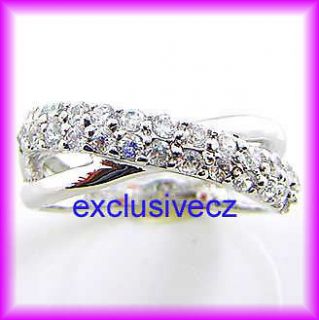 78 Carat White Gold Plated 14K GP CZ BAND RING Size 4,5,6,7,8,9,10
