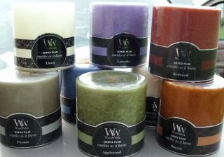 WOODWICK SCENTED PILLARS, 4X4 ***NEW PRODUCT****