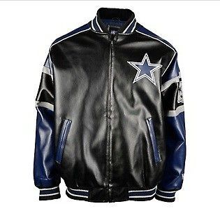 Dallas Cowboys Official NFL Post Game Leather Like Jacket S M L XL XXL