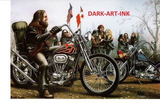 David Mann Art Canadian Brothers Print Easyriders Harley Davidson