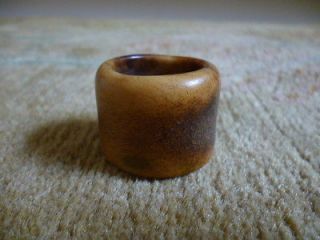 Chinese antique deer stag antler horn archers ring, Qing 19th C or