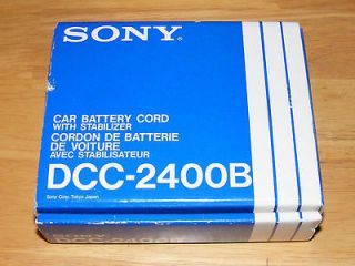 NEW Sony DCC 2400B Car Battery Cord with Stabilizer