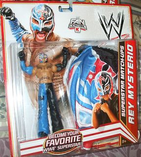 WWE REY MYSTERIO WITH FIGURE AND MASK BLUE BLACK & RED FITS YOUNG CH