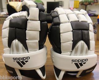 Adidas Lacrosse EXCEL Protective Gloves in White Size 10