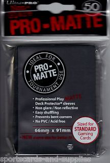 Black PRO MATTE ULTRA PRO MTG DECK PROTECTORS 600 (12 PKG OF 50 EA