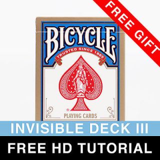 Invisible Deck III 3rd Version Bicycle Card Magic Trick Gimmick Mind