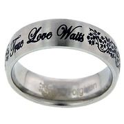 Ring ~ True Love Waits ~ Flower ~ Stainless ~ Size 5