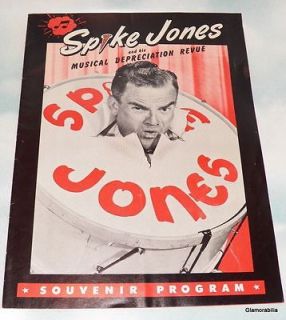 1952 SPIKE JONES & His Musical Depreciation Revue~Souvenir Program