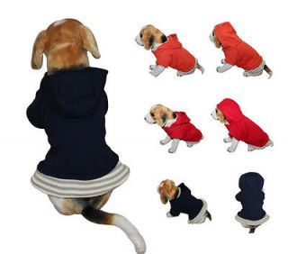 Navy Blue Dog Clothes Casual Basic Dog Hoodie Pullover Clothing S/M/L