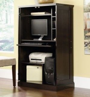 Cherry Computer Armoire Desk Hutch Workstation   Hideaway   New & FREE