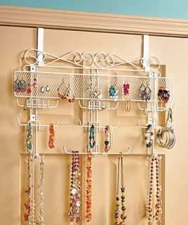 Over the Door Jewelry Valet Organizer Storage Earrings Necklace