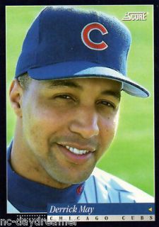 SCORE #68, 1993, DERRICK MAY, Chicago Cubs, w/ Hard Sleeve Cover