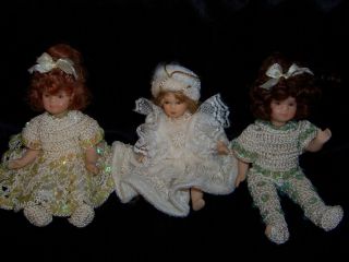 Lot of 3 Delton 6 Porcelain Dolls