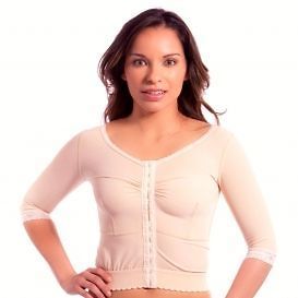 BREATHABLE LONG COMPRESSION POST SURGERY VEST/BRA WITH MEDIUM SLEEVES