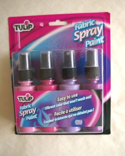 Tulip Fabric Spray Paint 4 Pack 2 oz Each Non Aerosol