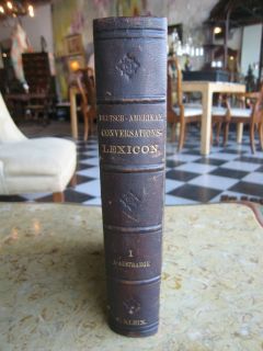 Antique 1869 Deutsch Amerikanisches Conversations Lexicon Vol. I