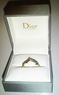 DIOR Designer Fine Joaillerie Gold Bague Ring SZ 8 Brand New $1,950