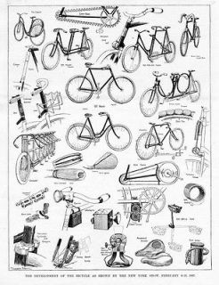 BICYCLE DEVELOPMENT IN 1897, ELECTRIC HEADLIGHT, CHAINLESS BIKE, TOOL