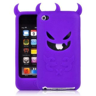 Purple Devil Soft Silicone Skin Case Cover for Apple iTouch iPod Touch