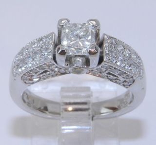 Gold Princess Cut Brilliant Diamond Engagement Ring Designer by DIANA