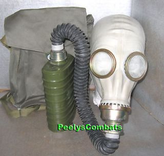 Genuine RUSSIAN MIL GAS MASK with Hose, Bag and Filter   M / L   **Un