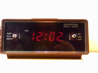 1979 Spartus Digital Alarm Clock Model #21 3001 190 Excellent Working