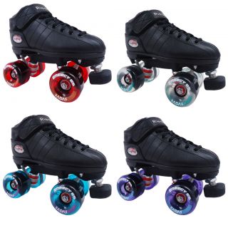 Riedell R3 Energy Clear Outdoor Quad Roller Derby Speed Skates