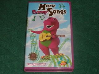 Barney the Dinosaur VHS Video~More Barney Songs~ActiMates Compatible