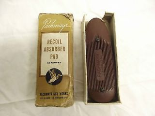 Vtg NOS Pachmayr Large Skeet Recoil Absorber Pad Brown Improved