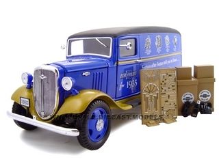 1935 CHEVROLET CANOPY TRUCK BLUE 124 DIECAST MODEL