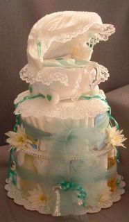 Carriage Diaper Cake Baby Shower Gift Centerpiece