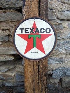 Antique Style Texaco Sign Ad Retro Basement Garage Decor Gas Pump