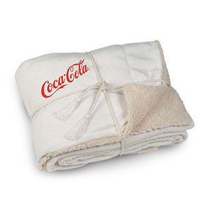Coca Cola Lambswool Microsherpa Throw Blanket  NEW (CC3)