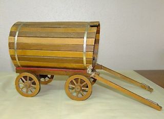 Vintage Gypsy Caravan Ornament Model Cart Wood Wooden Retro Kitsch 70