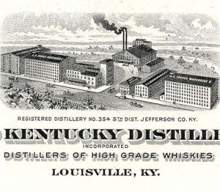 Whiskey Old Kentucky Distillery factory view Louisville KY CARD