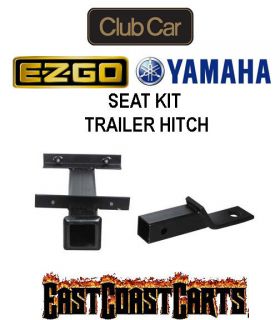 Golf Cart Rear Seat Kit TRAILER HITCH with 2 Receiver 
