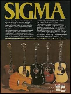 THE 1984 MARTIN SIGMA DM 3M DR 41 ACOUSTIC GUITARS AD 8X11