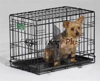 Dog Crate~Folding Wire Cage~Double Door~Divider~H ouse Training~XS~22