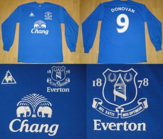 Everton FC Landon Donovan #9 Long Sleeve Shirt Jersey EPL Premier