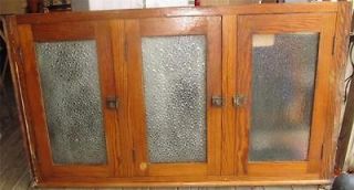 Kitchen Dining Room Built In Wall Cabinet 3 Panel Glass Hutch Doors