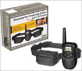 Remote 100 Level LCD Dogs Training Shock Vibrate Collar