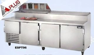 New Leader 3 1/2 Door Refrigerated Pizza Prep Table S.S Top 96