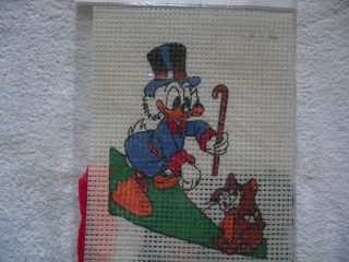 Donald Duck with a Cat Cross stitch kit for Children & Beginners