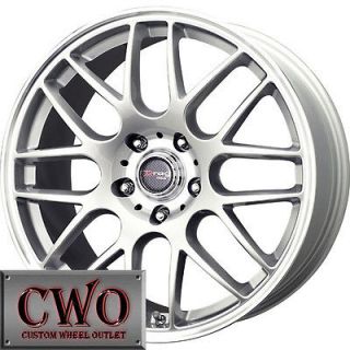20 Silver Drag DR 37 Wheels Rims 5x114.3 5 Lug 350Z G35 Coupe Mustang