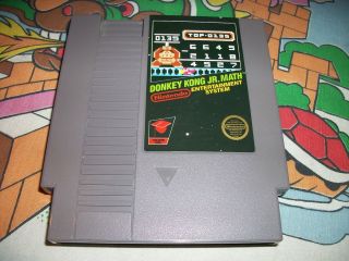Donkey Kong Jr Math NES Original Nintendo Game RARE Junior Black Box