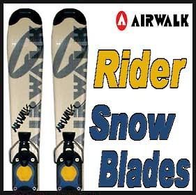10 White/Blue Snow Blades/Ski Board w/ Adjustable Bindings NEW