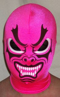 NEW BLACK PINK DRAGON PRO WRESTLING MASK COSTUME MADE IN USA BY